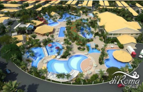 Lacqua diroma apartamento completo com fogão, geladeira, micro-ondas, Piscina 24h, acomoda até 5 pessoas